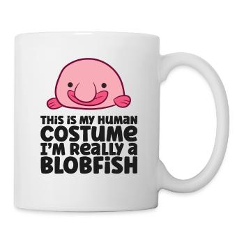 C’est mon costume humain, je suis vraiment un blobfish - Mug blanc - blanc - Droite