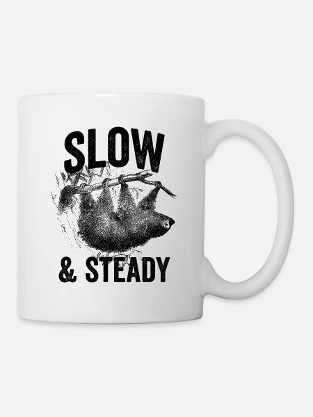 LANGSAM UND STETIG - Tasse - Weiß
