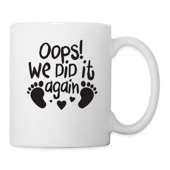 Oops We did it Again Funny Pregnancy Announcement - Mug - white - Right