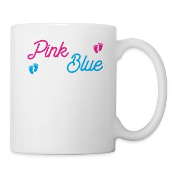 Pink Or Blue Grandma Loves You Pregnancy Gender Re - Tasse - Weiß - Rechts