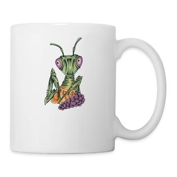Gottesanbeterin I Fangschrecke Mantis Insekt Motiv - Tasse - Weiß - Rechts