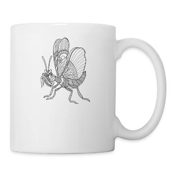Gottesanbeterin I Fangschrecke Mantis Insekt Motiv - Tasse - Weiß - Rechts