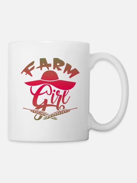 farm girl mädchen - Tasse - Weiß