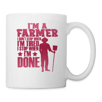 ich bin ein farmer - Tasse - Weiß - Rechts