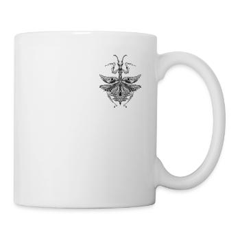 Gottesanbeterin I Fangschrecke Mantis Insekt Motiv - Tasse - Weiß - Rechts