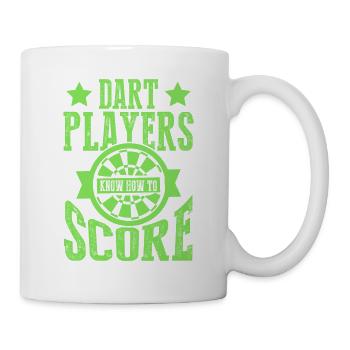 joueur de fléchettes gagnant - Mug blanc - blanc - Droite