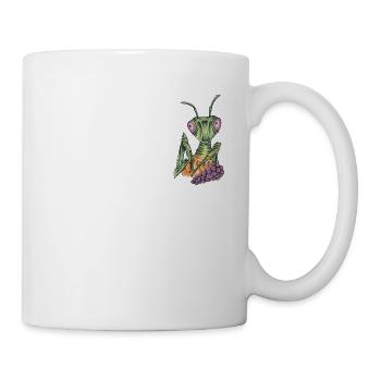Gottesanbeterin I Fangschrecke Mantis Insekt Motiv - Tasse - Weiß - Rechts