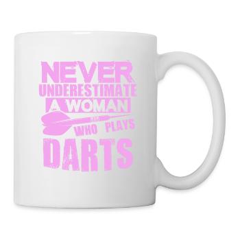 dart nicht unterschätzen frau - Tasse - Weiß - Rechts