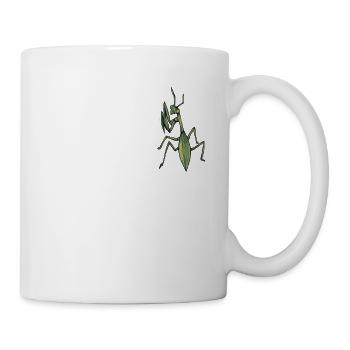 Gottesanbeterin I Fangschrecke Mantis Insekt Motiv - Tasse - Weiß - Rechts