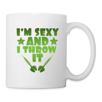 sexy dart player - Mug - white - Right