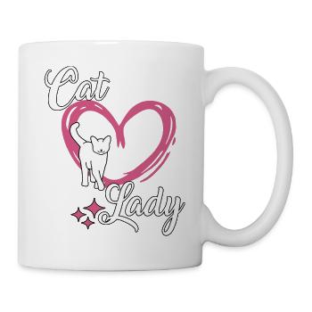 Cat Lady cadeau pour vous mignon propriétaire de chat - Mug blanc - blanc - Droite