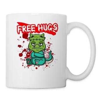 Câlins gratuits Sarcasme d’Halloween Effrayant Effrayant Costume Effrayant - Mug blanc - blanc - Droite