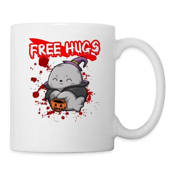 Free Hugs Halloween Sarcasm Scary Creepy Costume - Tasse - Weiß - Rechts