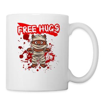 Câlins gratuits Sarcasme d’Halloween Effrayant Effrayant Costume Effrayant - Mug blanc - blanc - Droite