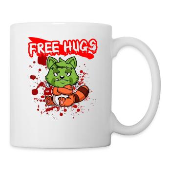 Free Hugs Halloween Sarcasm Scary Creepy Costume - Tasse - Weiß - Rechts