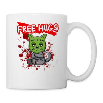 Câlins gratuits Sarcasme d’Halloween Effrayant Effrayant Costume Effrayant - Mug blanc - blanc - Droite