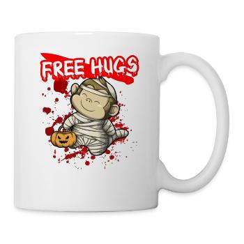 Câlins gratuits Sarcasme d’Halloween Effrayant Effrayant Costume Effrayant - Mug blanc - blanc - Droite