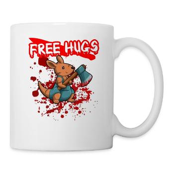 Câlins gratuits Sarcasme d’Halloween Effrayant Effrayant Costume Effrayant - Mug blanc - blanc - Droite