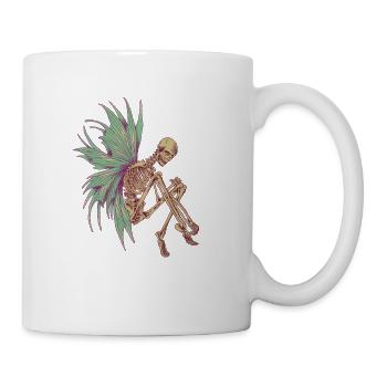 Fairycore - skeleton with wings - Mug - white - Right
