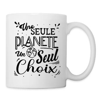 une seule planète un seul choix - écologie - Mug blanc - blanc - Droite