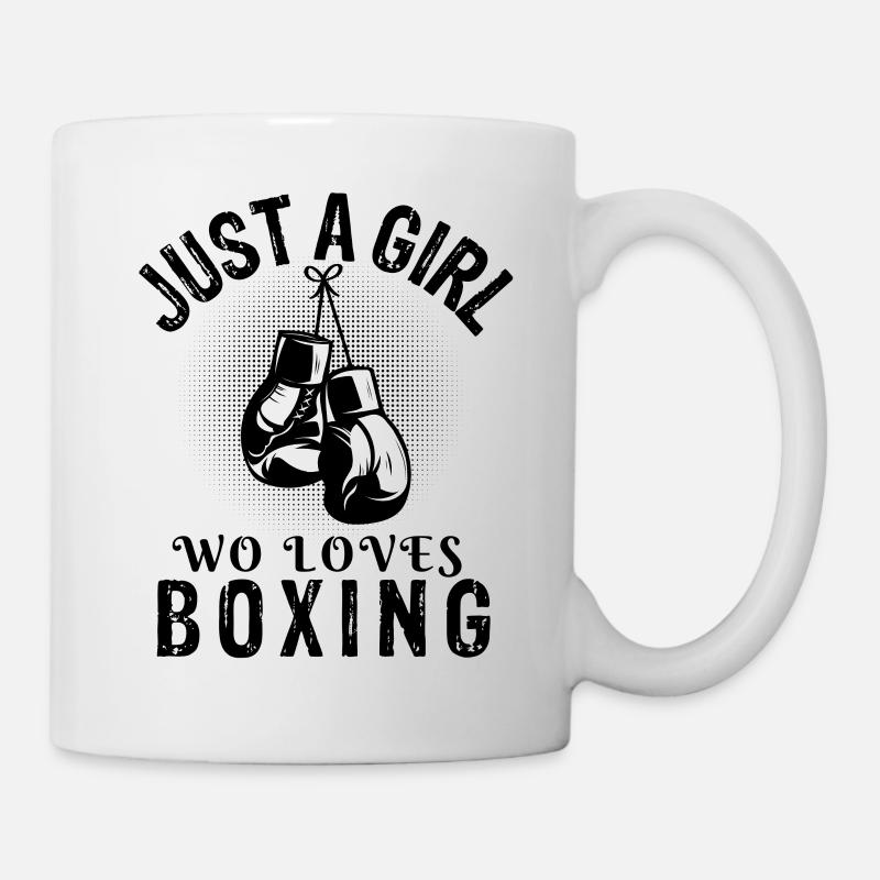 Nur ein Mädchen, das Boxen liebt - Tasse - Weiß