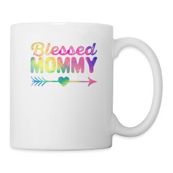 Blessed Mom Funny Mom Family Fitting Happy - Mug - white - Right