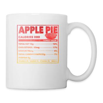 Apple Pie Nutritional Information Funny Thanksgiving - Mug - white - Right