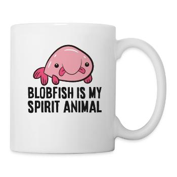 Lustiger Blobfisch Meerestier Blobfisch ist mein - Tasse - Weiß - Rechts