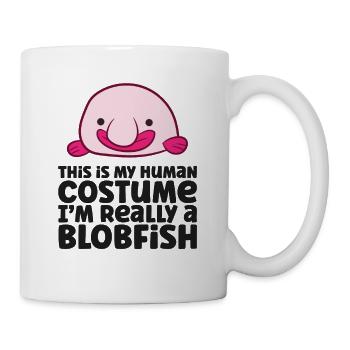 C’est mon costume humain, je suis vraiment un blobfish - Mug blanc - blanc - Droite