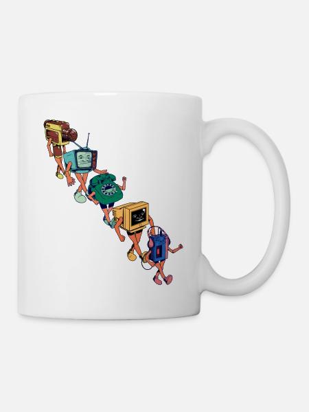 Walkman und Freunde - Never Forget - Tasse - Weiß