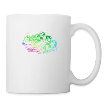 Colorful drawing of a frog - Mug - white - Right