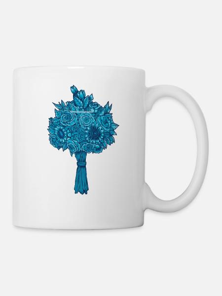 Blumenstrauß - Tasse - Weiß