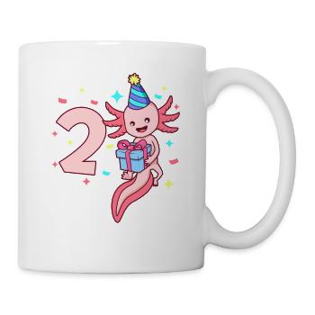 Avec Axolotl - Anniversaire de fille 2 ans - Mug blanc - blanc - Droite