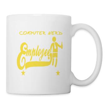 Computer Nerd Work From Home Employee Funny - Mug - white - Right