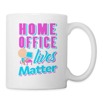 Retro Home Office Lives Matter Awesome Funny - Tasse - Weiß - Rechts