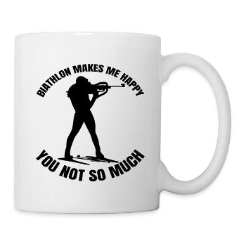 Biathlon Skier Gift Biathlete Winter Sports - Mug - white - Right