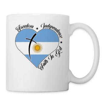 Liberté Foi en Dieu - Argentine - Mug blanc - blanc - Droite
