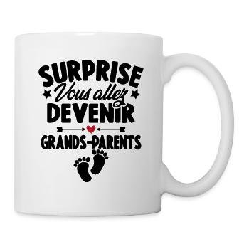 Surprise vous allez devenir grands parents - Mug blanc - blanc - Droite