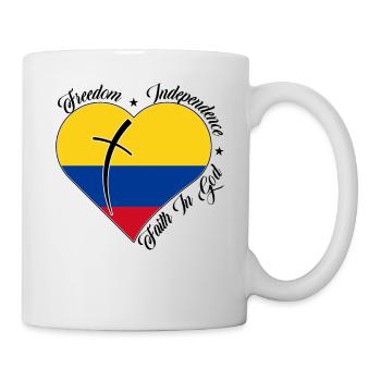Freedom Faith in God - Colombia - Mug - white - Right