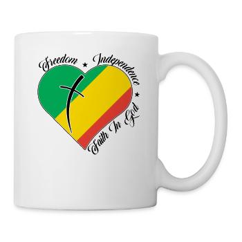 Freedom Faith in God - Congo - Mug - white - Right