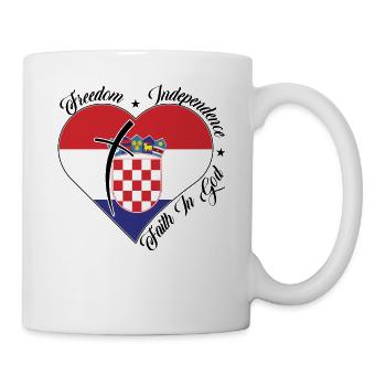 Freedom Faith in God - Croatia - Mug - white - Right