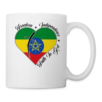 Freedom Faith in God - Ethiopia - Mug - white - Right