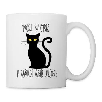 Propriétaire de chat Cadeau Mignon Lazy Cat Outfit - Mug blanc - blanc - Droite