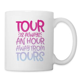 La visite est toujours à une heure des visites 4 - Mug blanc - blanc - Droite