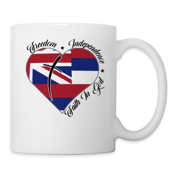 Freedom Faith in God - Hawaii - Mug - white - Right