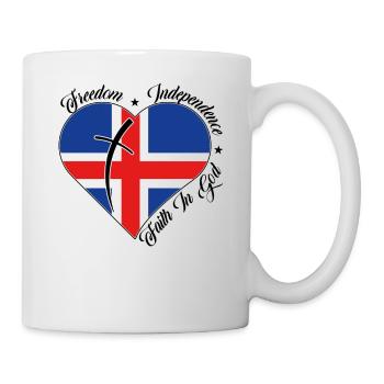 Freedom Faith in God - Iceland - Mug - white - Right