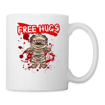 Câlins gratuits Sarcasme d’Halloween Effrayant Effrayant Costume Effrayant - Mug blanc - blanc - Droite