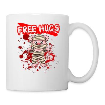 Câlins gratuits Sarcasme d’Halloween Effrayant Effrayant Costume Effrayant - Mug blanc - blanc - Droite