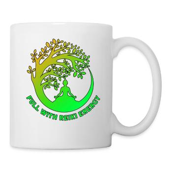 Reiki Symbol Reiki Meister Reiki Kristall Geschenk - Tasse - Weiß - Rechts