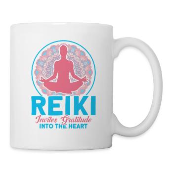 Reiki Symbol Reiki Meister Reiki Kristall Geschenk - Tasse - Weiß - Rechts